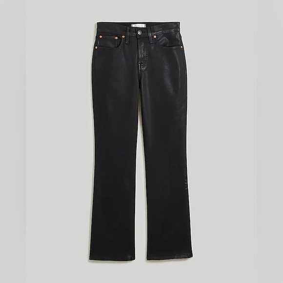 Madewell - NWT - Kick Out Jeans in True Black Wash: Coated Edition - W 27 - Picture 6 of 10